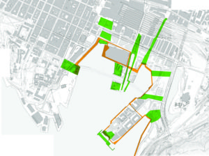 Kart over allmenninger i Bjørvika