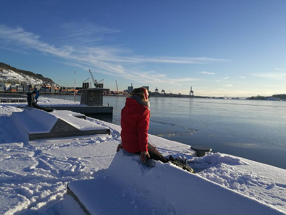 Sjøbadet på Sørenga med snø
